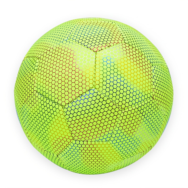 TEMU Customized Luminous Professional Soccer Ball - Personalized With Name & Logo, High Quality Pu Leather Competition And Training Balls, Ideal For