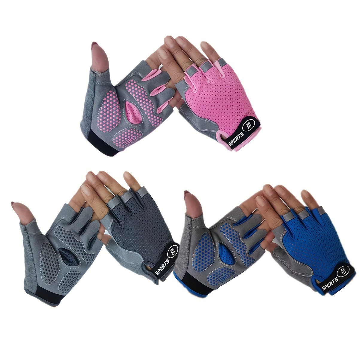 1Pair Kids Sport Gloves,Half Finger Gloves Kids Boys Girls Cycling