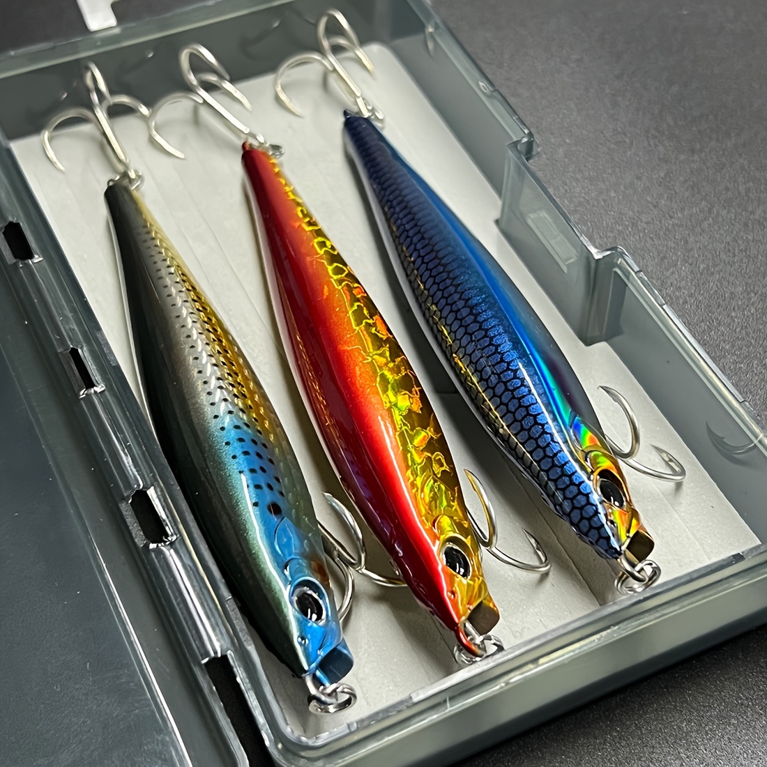 ESCA DA PESCA RUI SQUID JIG KR100 RED TURN BLUE BLACK FOIL EGI