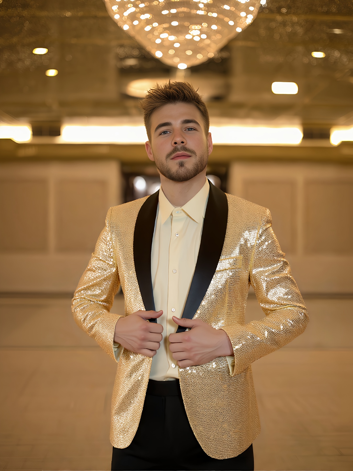 sequin jacket mens sold on Temu United States