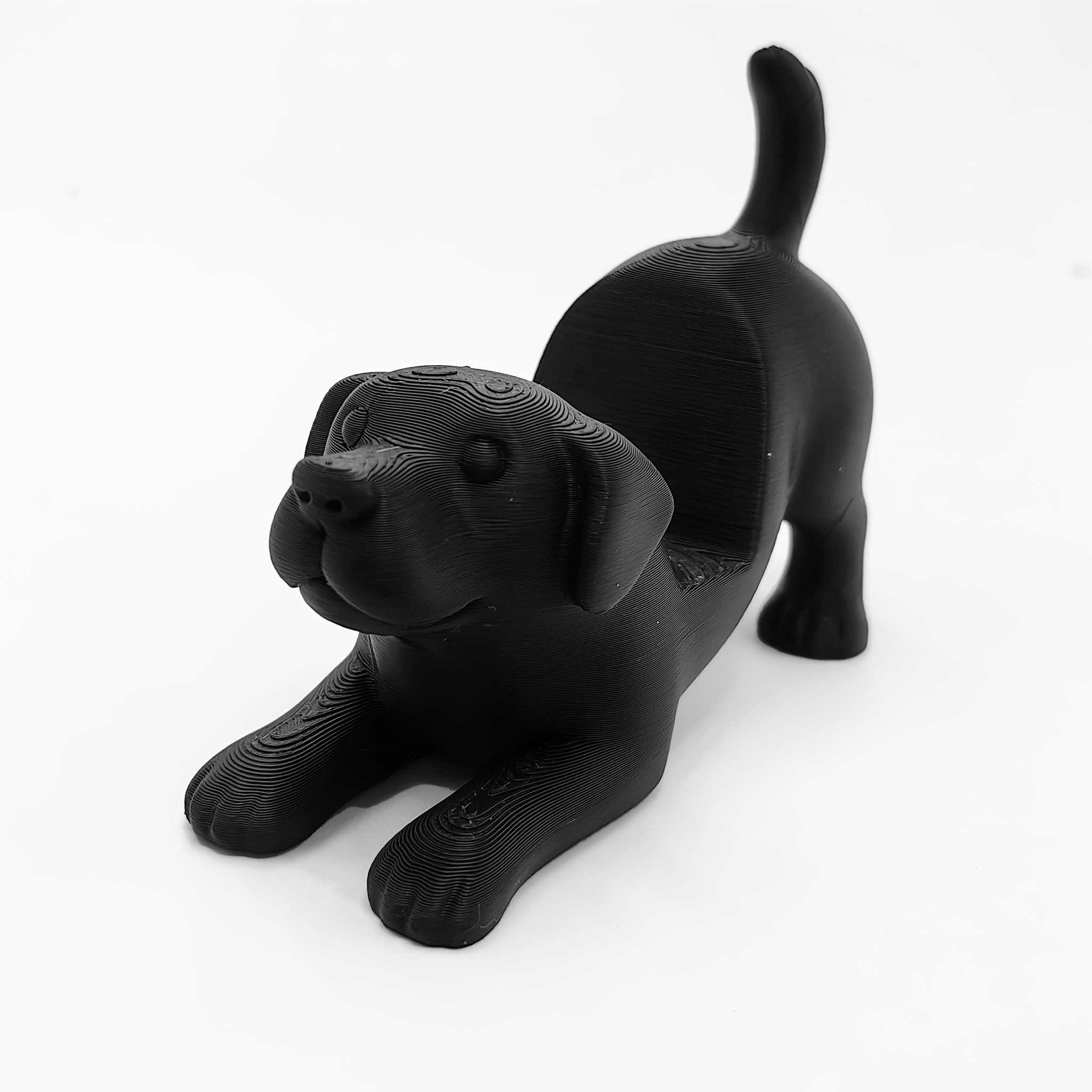 TEMU Labrador-shaped Phone Stand, Made Of Plastic With A Fine Texture. Available In Black And White. Features An Ergonomic Tilt Angle Design ,