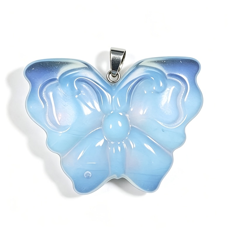 Elegant Handmade Carved Butterfly Pendant