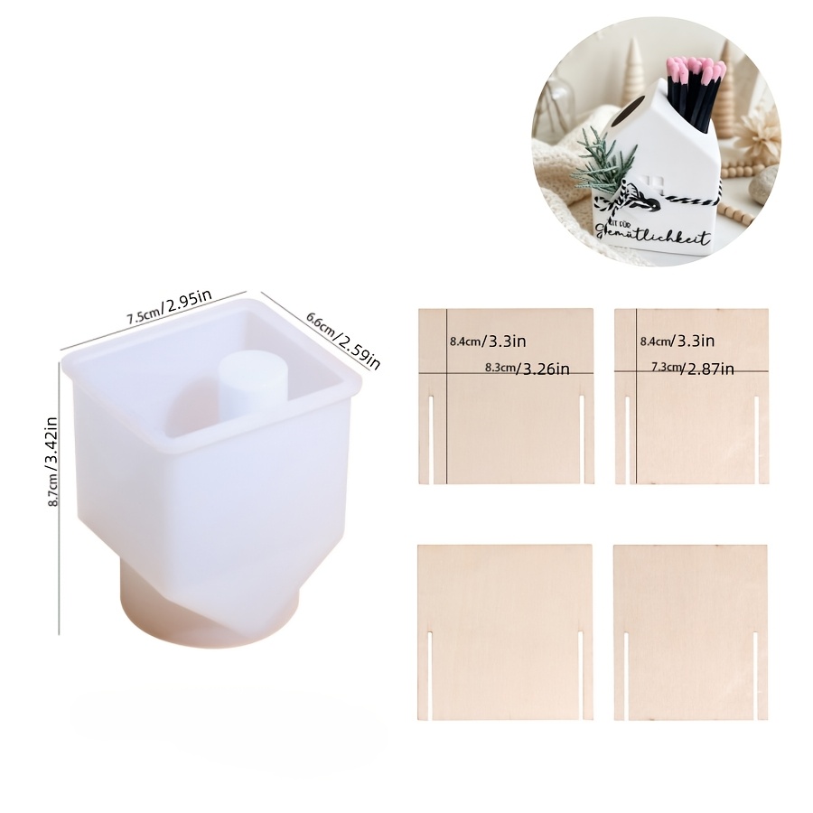 Resin Mold, Silicone Molds For House Vase, Matchbox, And Decorative Items, Gypsum Clay Molds For Small For House Shaped Home Decor, Perfect For Handmade Crafts, Gift Making, And Birthday Decorations