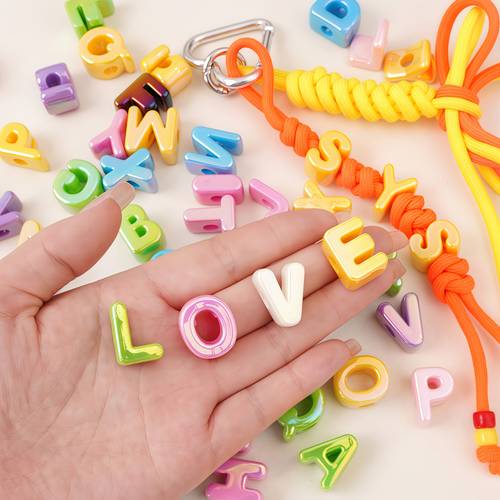 104 ow coated acrylic beads deco tive beads with ndom mixed letter beads suitable for handmade loose beads shoe buckles mobile phone chains keychains bag deco tion jewelry additions b celets