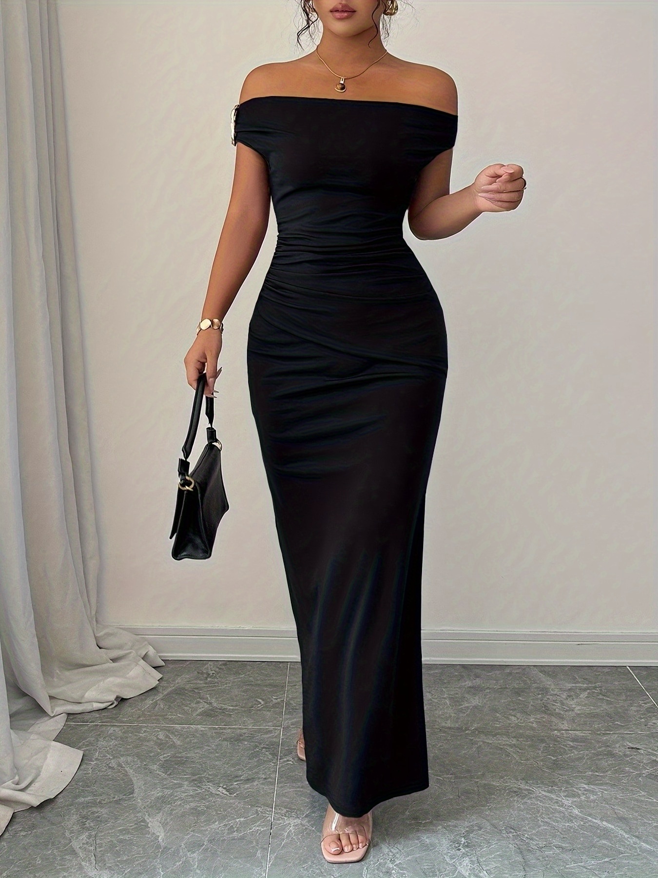 long black knit dress Black Ribbed Long Sleeve Dresses Vintage Single Breasted Maxi Dressees  Casual Cardigan Lady Elegant Turn Down Female Fashion Slim Sweater Coat  Knitting Solid Flare Sleeve Bodycon(AC-210005-Black-S) at Amazon Women's  Clothing store