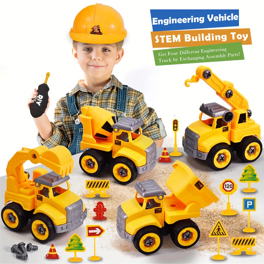 Abnehmbarer Montage-DIY-Werkzeugwagen, Kinder-Puzzle-Abbau-Konstruktionsfahrzeugspielzeug,  Jungen-Geschenk - Temu Germany