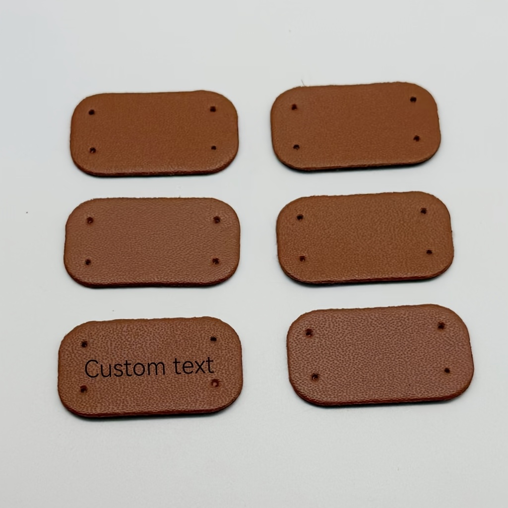 TEMU 50 Customizable Faux Leather Tags - Personalized Blank Tags With 4 Holes For , Gifts, And Packaging - Durable And Stylish Design For