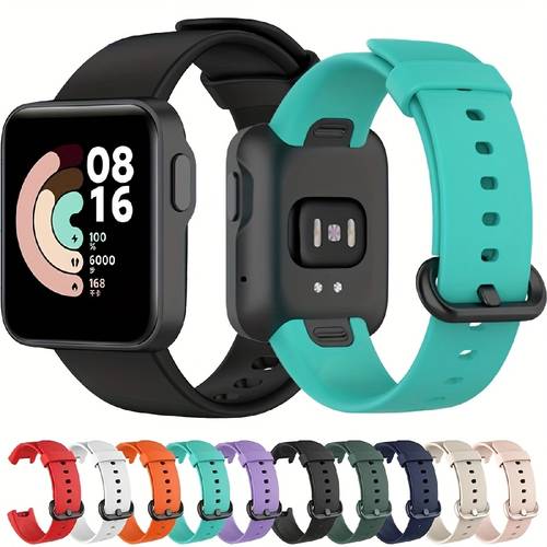 silicone band for xiaomi redmi watch 2 watch adjustable tang clasp white green durable protective case compatible with xiaomi mi watch lite 2