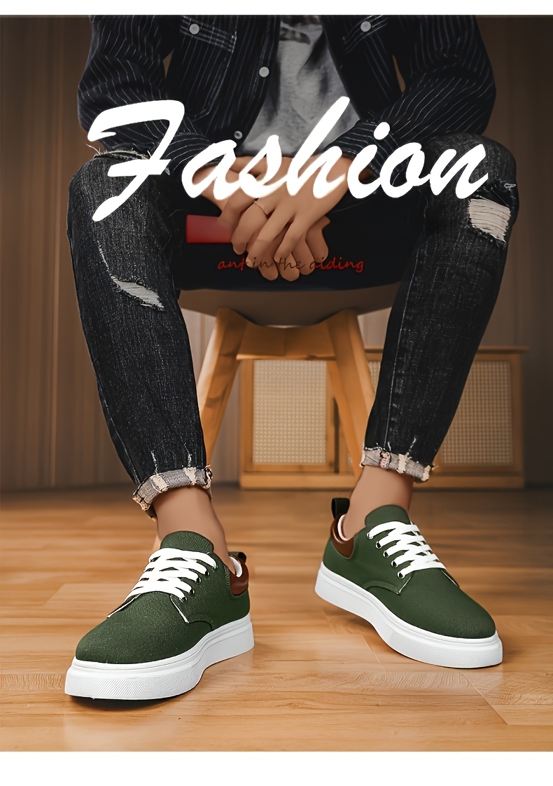 Baskets en Toile Homme Bicolore Chaussures décontractées en toile pour hommes, chaussures de skate tendance et polyvalentes, baskets de sport basses élégantes