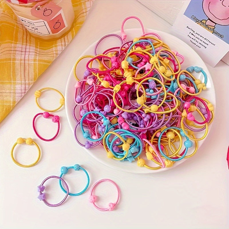 

50pcs Colorful Hair Ties, Hair Accessories