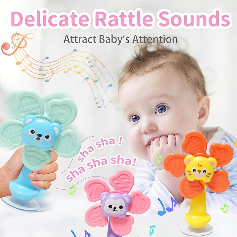 Baby Suction Cup Windmill Toy for Sensory Development
