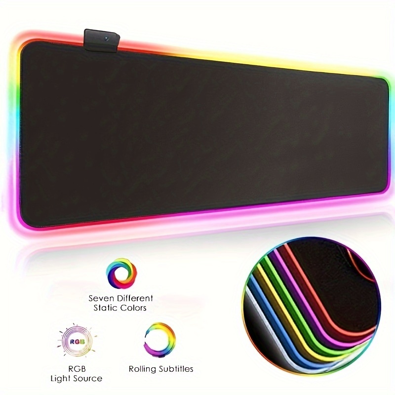 

Rgb Gaming Pad Led Mousepad -textured Cloth . It Has A To Laptop And Desktop And Scratches