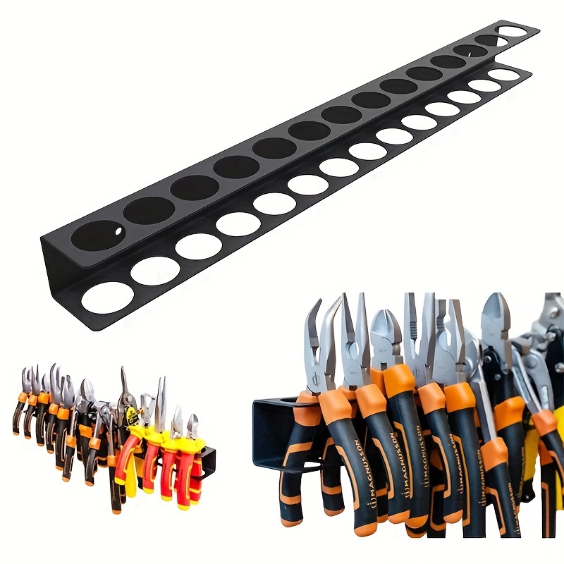 

Heavy-duty Metal Tool Organizer Rack, Wall-mounted Floating Storage For Screwdrivers And Hand Tools, Iron , Garage Workshop Essential