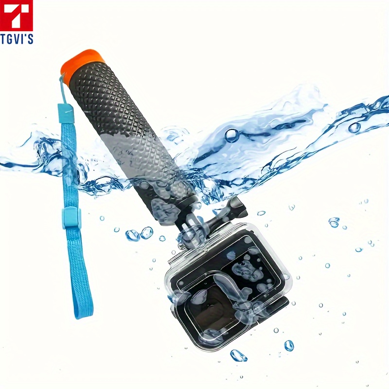 

Tgvi's Z002 Waterproof Floating Hand Grip Compatible With All Action Cameras, Abs Material, Durable Camera Handle Mount Accessory Kit For Water Sports Photography (blue)