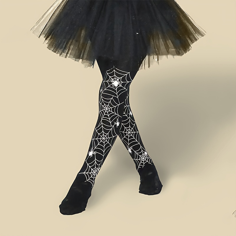 1pc Halloween Leggings Socks Kids Spider Web Pumpkin Pattern Children Tights Witch Accessory Tights