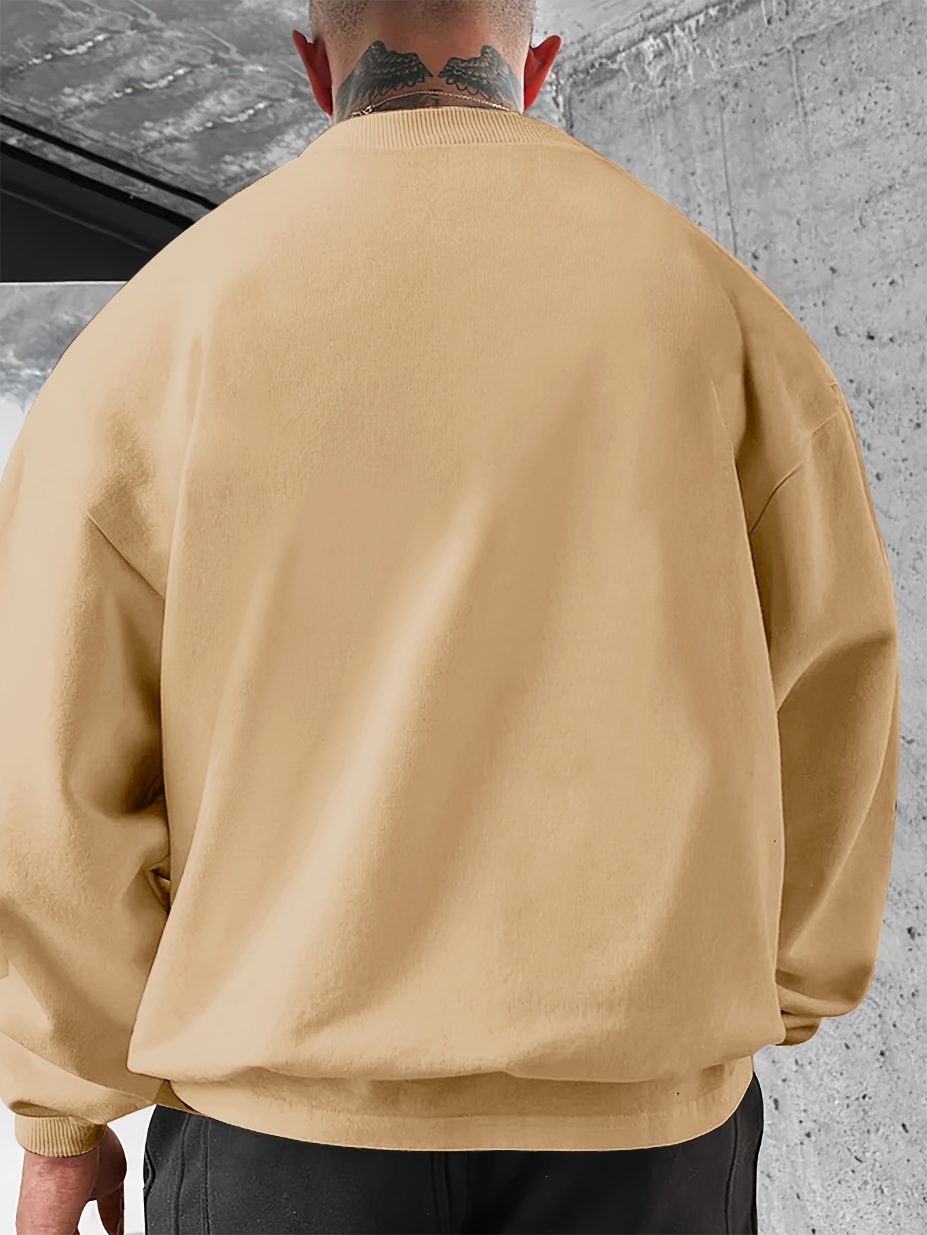 Men'S Casual Brooklyn Victory Graphic Crew Neck Sweatshirt - 100% Polyester Knit Non-Stretch Fabric Loose Fit Pullover