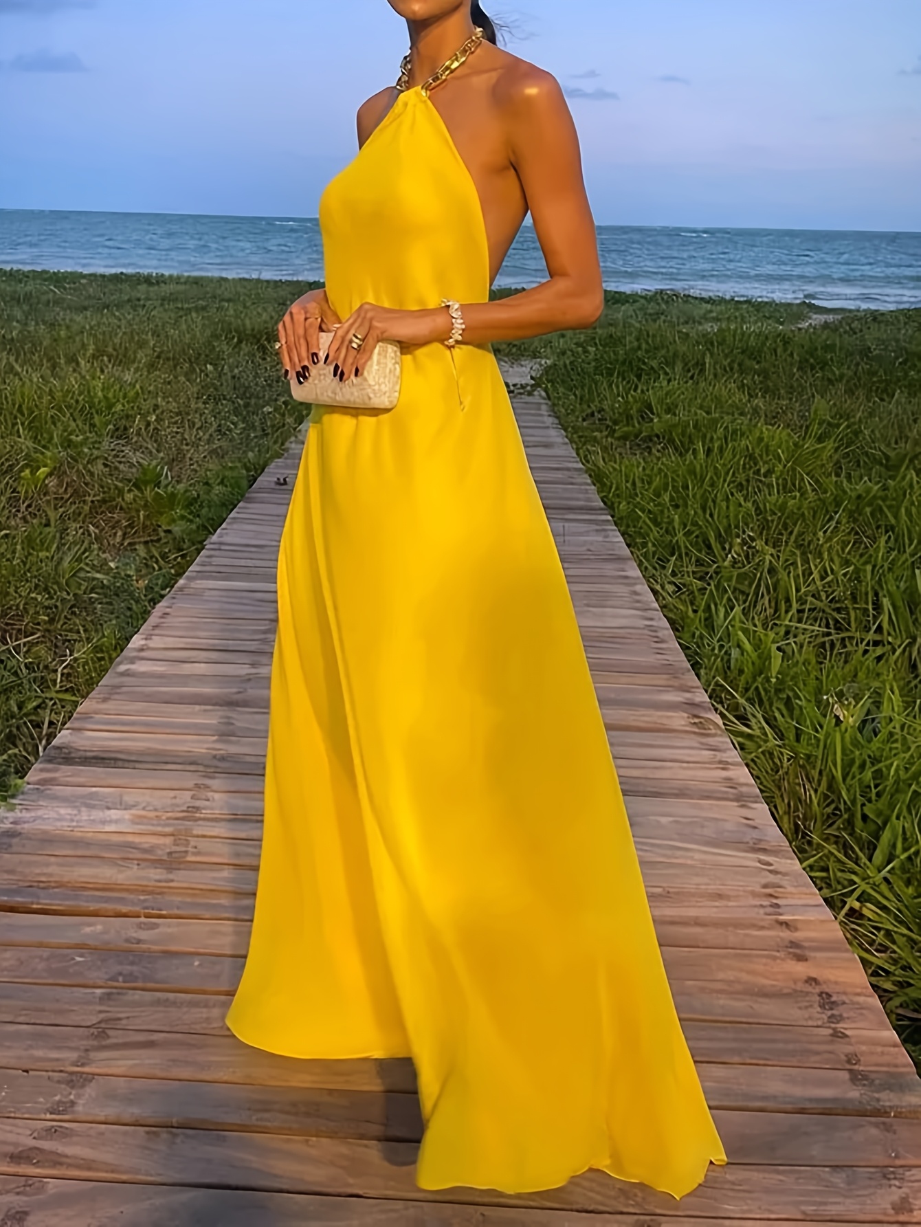 yellow dresses for women sold on Temu United States