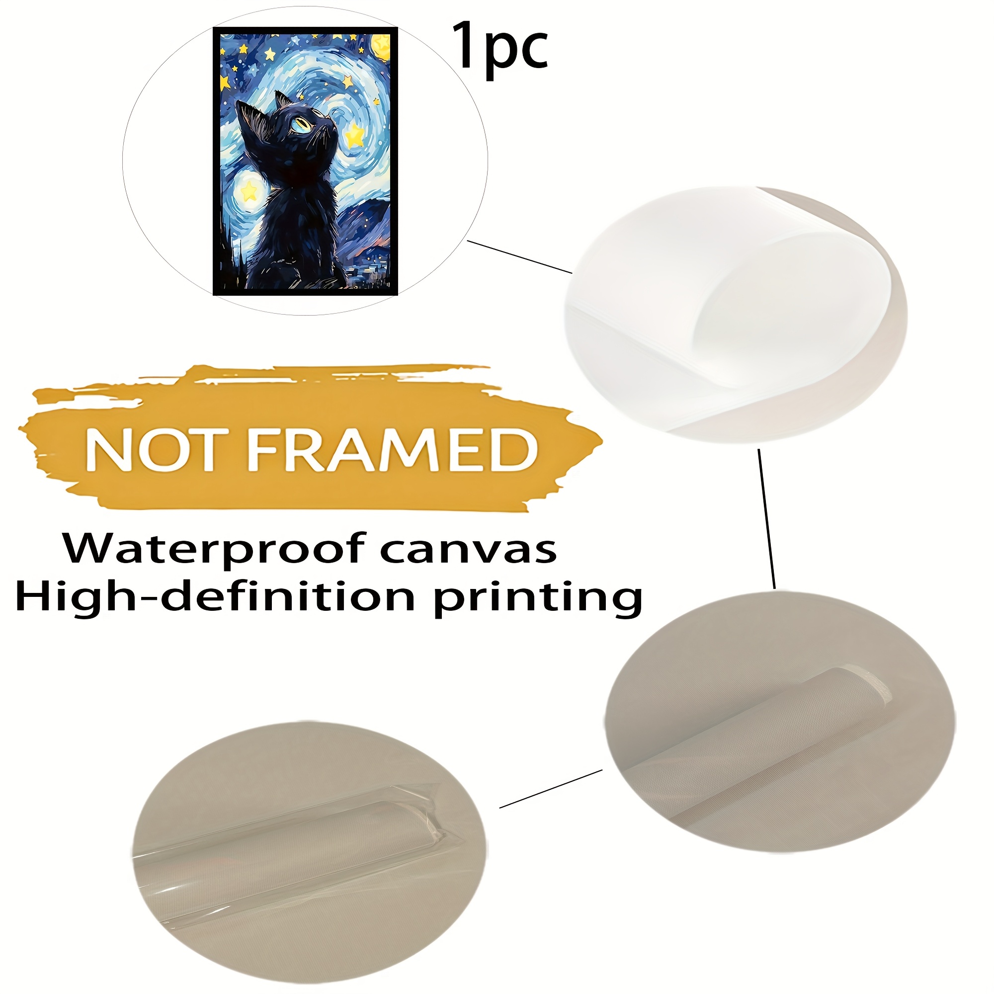 TEMU 2D Flat, 2D Flat, 2D Flat - Senza Cornice - 1 pz Poster Stampa su Tela dei Animati che Guarda , Pittura Decorativa per Murale, per Soggiorno,