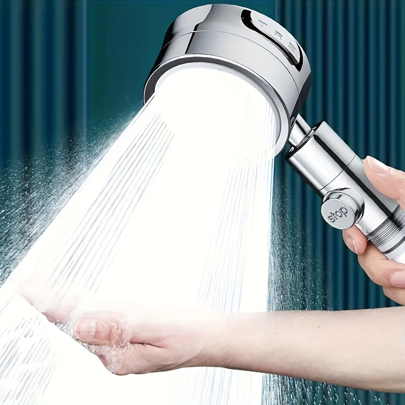 

High Pressure Handheld Shower Head With 3-stage Filtration & Mode, Adjustable Angle, Universal Wall Mounted Plastic Shower Faucet, Multifunctional Bathroom Accessories With Filter - 1 Pack