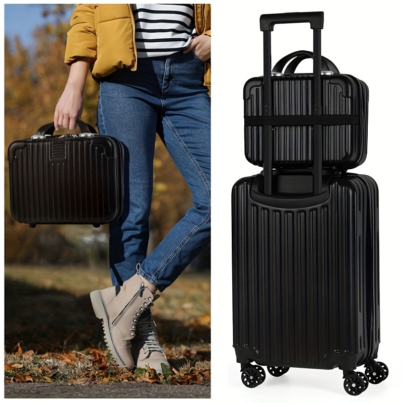 1pc/2pcs Suitcase Set Boarding Luggage Bag, 20inch Satchel Suitcase And 14inch Handbag Can Be Worn Diagonally Across The Trolley Case, with Wheels, Multi-Color Suitcase, for Office