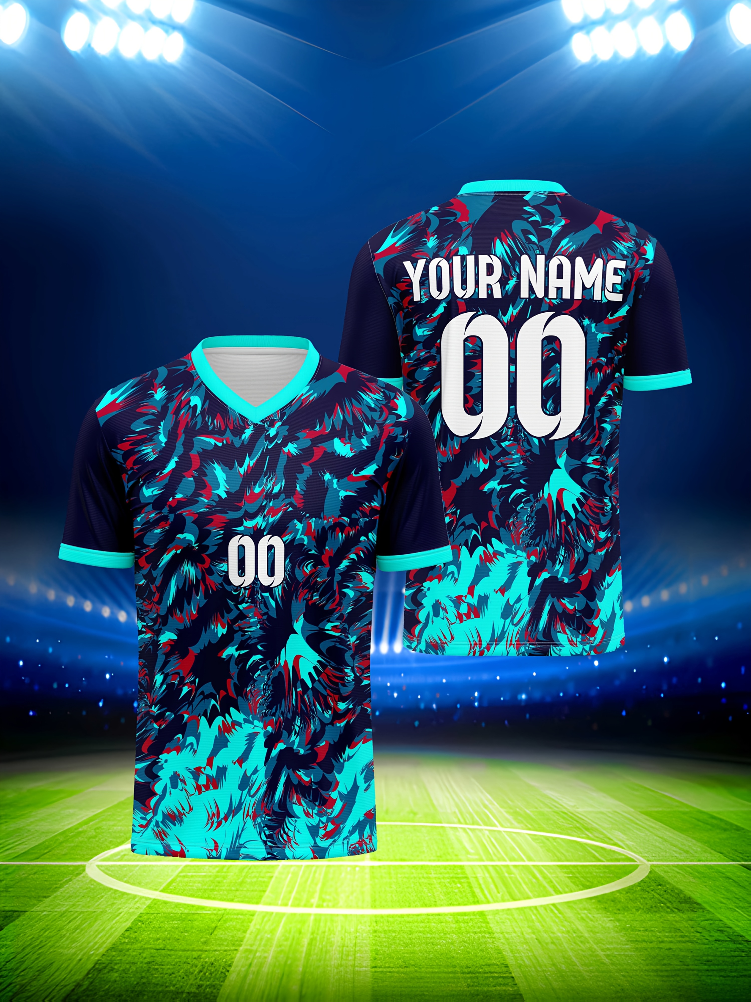 camiseta fútbol cuello número personalizados Temu Uruguay