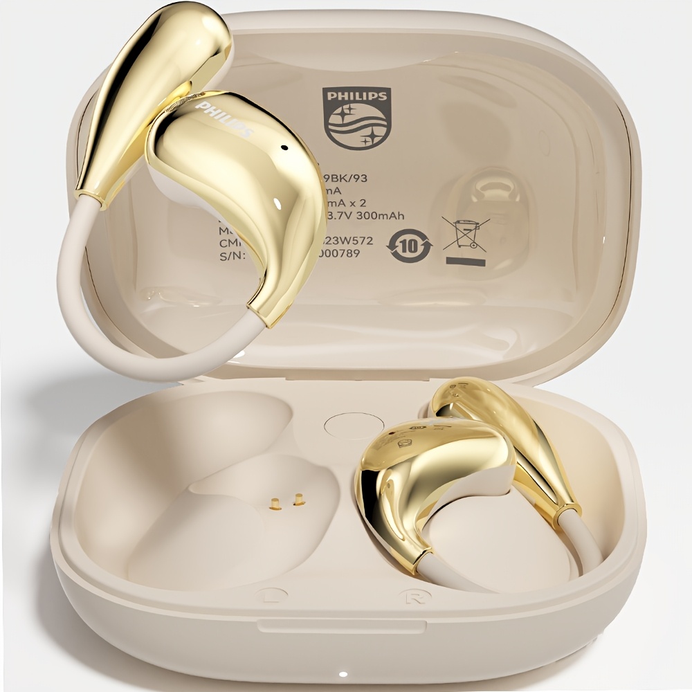 【新品•未使用】PHILIPS｜WIRELESS EARPHONE⭐︎Gold Philips GO Open-Ear Bluetooth Headphones with Lightweight