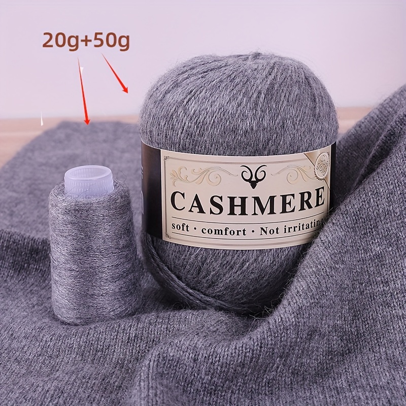 E-shop 50G 20G Kaschmirgarn Wolle Garn Handstricken, Weich und Bequem, Geeignet für Mode High-End Warme Kleidung, Pullover, Schals, Mützen,