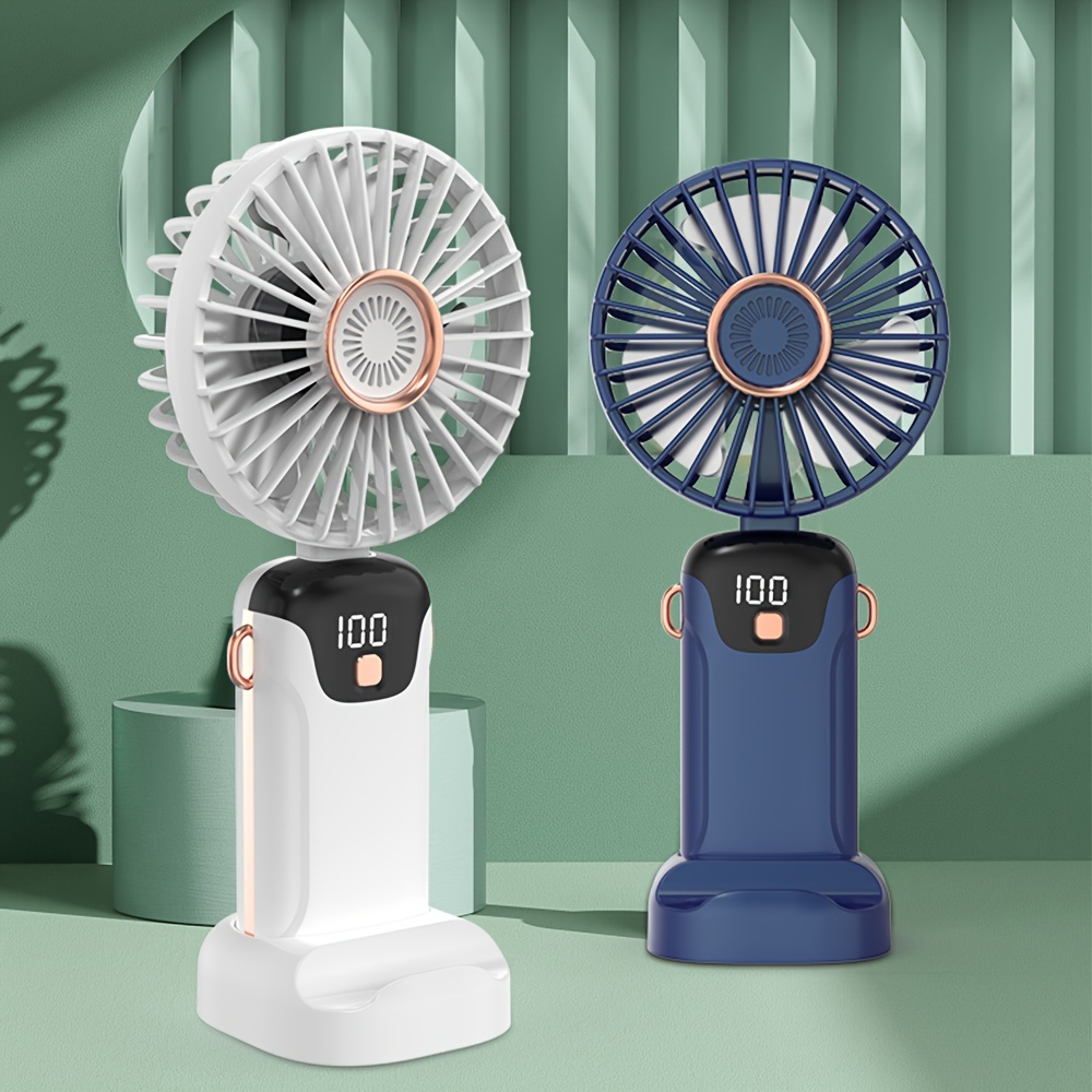 

Portable Fan With Led Display Screen And Rechargeable Battery