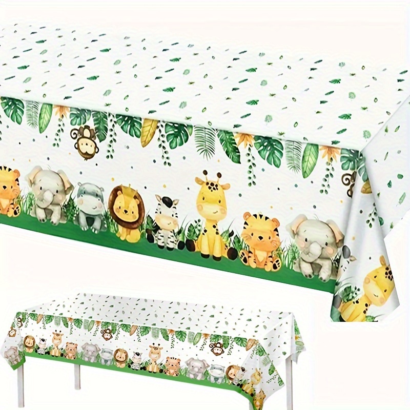 

Exotic Celebration, Animal Tablecloth - Lion, Giraffe & Zebra Print | Birthday Parties, Anniversaries & Showers | Pvc Material | 70.86x42.51 Inches