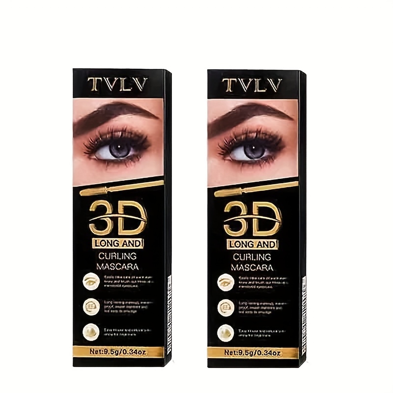 1pc   3d long wearing mascara waterproof black volumizing curling fiber extension plant based squalane for   types
