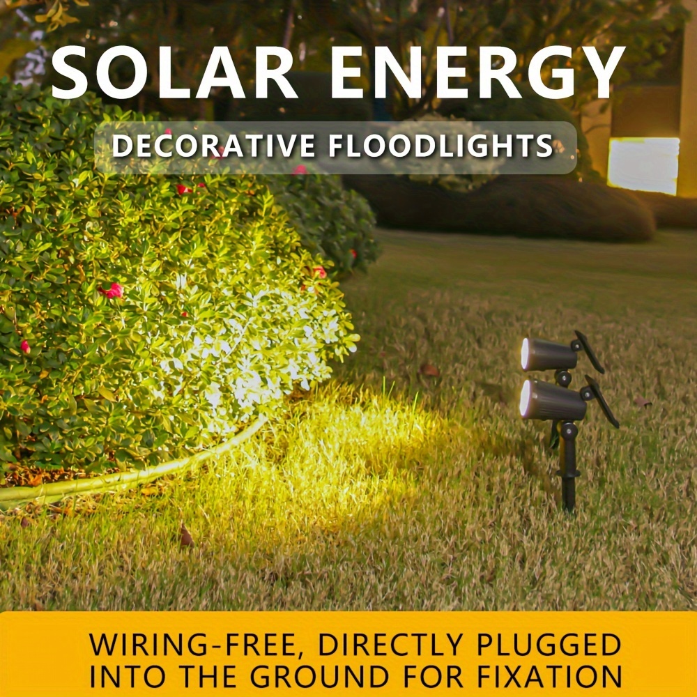 

1pc Solar Landscape Spotlight, Solar Garden Spotlight Independent Solar Panels, Garden Driveway Access Pool Area Automatic On/off