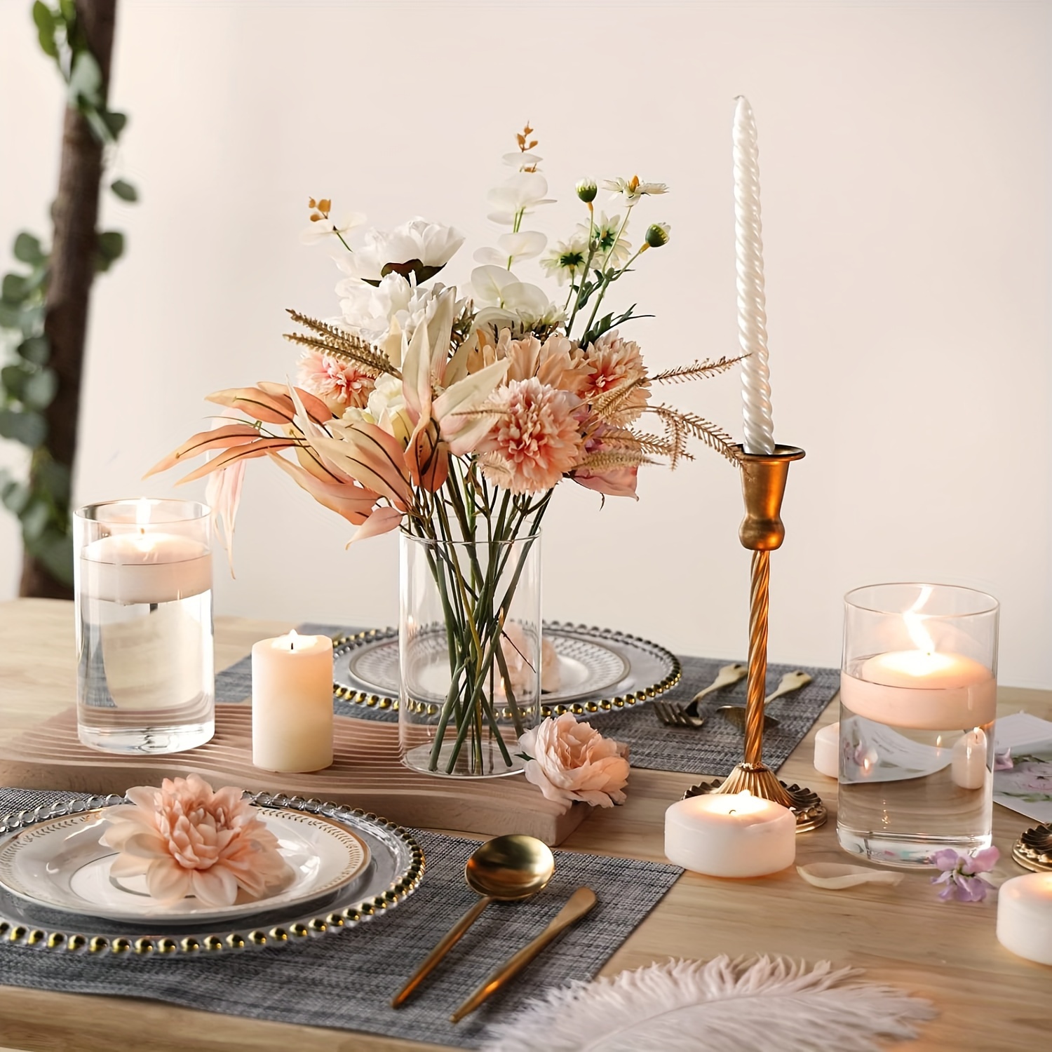 12pcsglass cylinder vases centerpieces flower vases wedding
