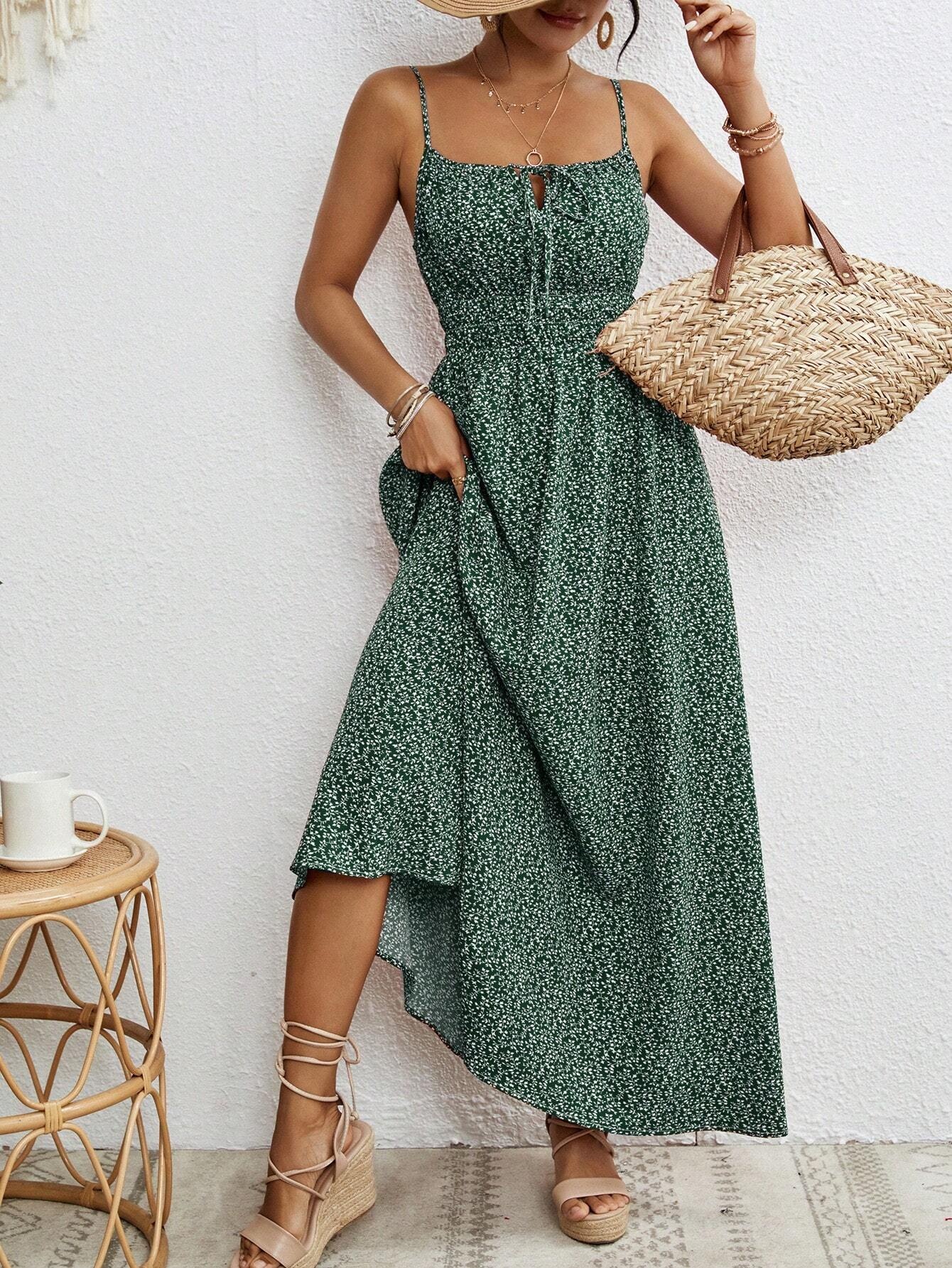 Women'S Sleeveless All * Tie Summer Dress