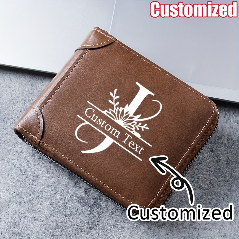 1pc customized text retro wallet 26 initials - Temu Japan