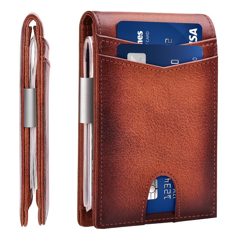 

Banyanu Men' Genuine Leather Wallet With Money Clip - Fashionable Top Layer Cowhide