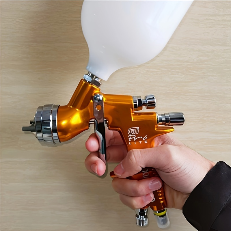 TEMU Kit de Pistolet de Peinture Automobile Professionnel - Alimentation par Gravité HVLP, TE20 Lite pour Tous Véhicules, Buse de 1.3mm, Gobelet de