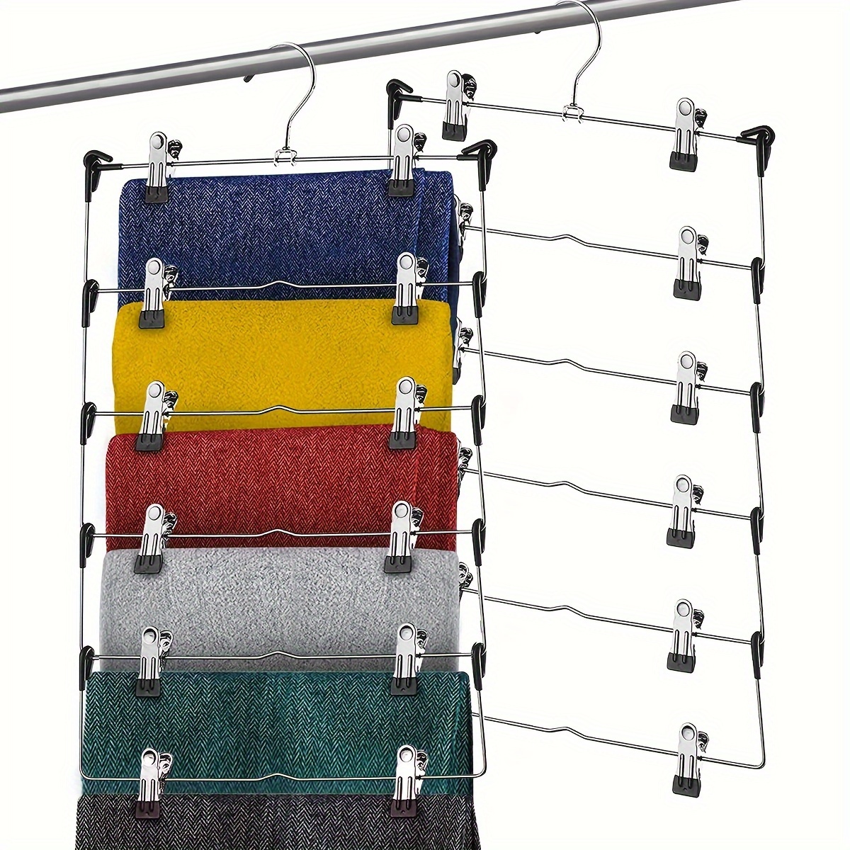 

1pc Pants Drying Hanger With Multi-layer, Clothes Storage Rack For Skirts, Bras, Scarves, Underwear, Clothes Organizer For Closet, Wardrobe, Bedroom, Balcony, Dorm, Back To College Essential