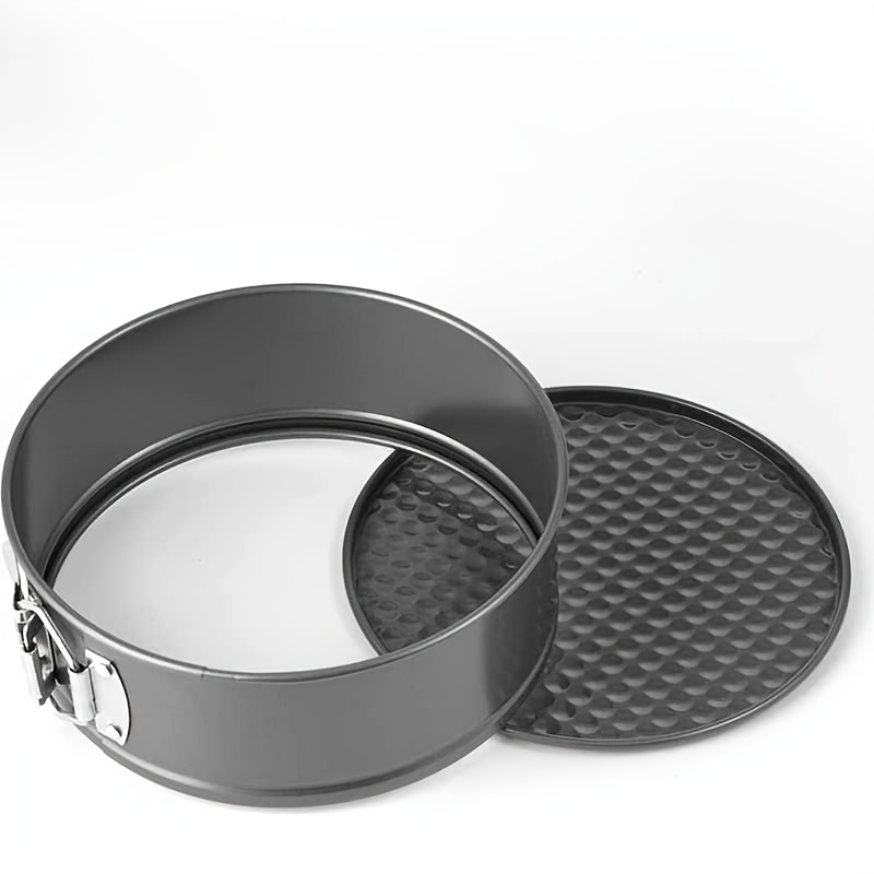 3pcs Square & Round Heart Multi-Size Carbon Steel Removable Bottom Cake Molds, High-Temperature Resistant and Easy to Clean. Suitable for Home Use, and for Holidays Such as Halloween, Christmas, and Valentine's Day