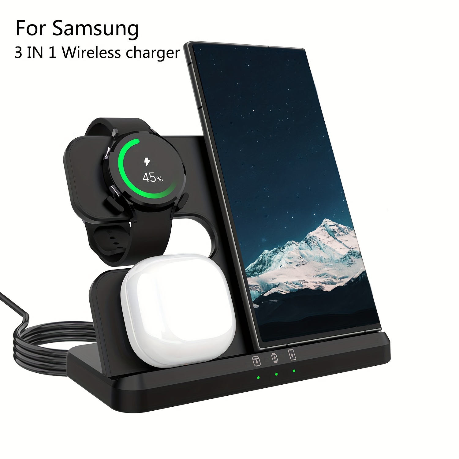 

New Wireless Charger Charging For Multiple Devices, Charger Stand For S24 S23 S22 S21 S20 /5/4 Fold6/5/ 4, 7/6/5//4/3, Buds