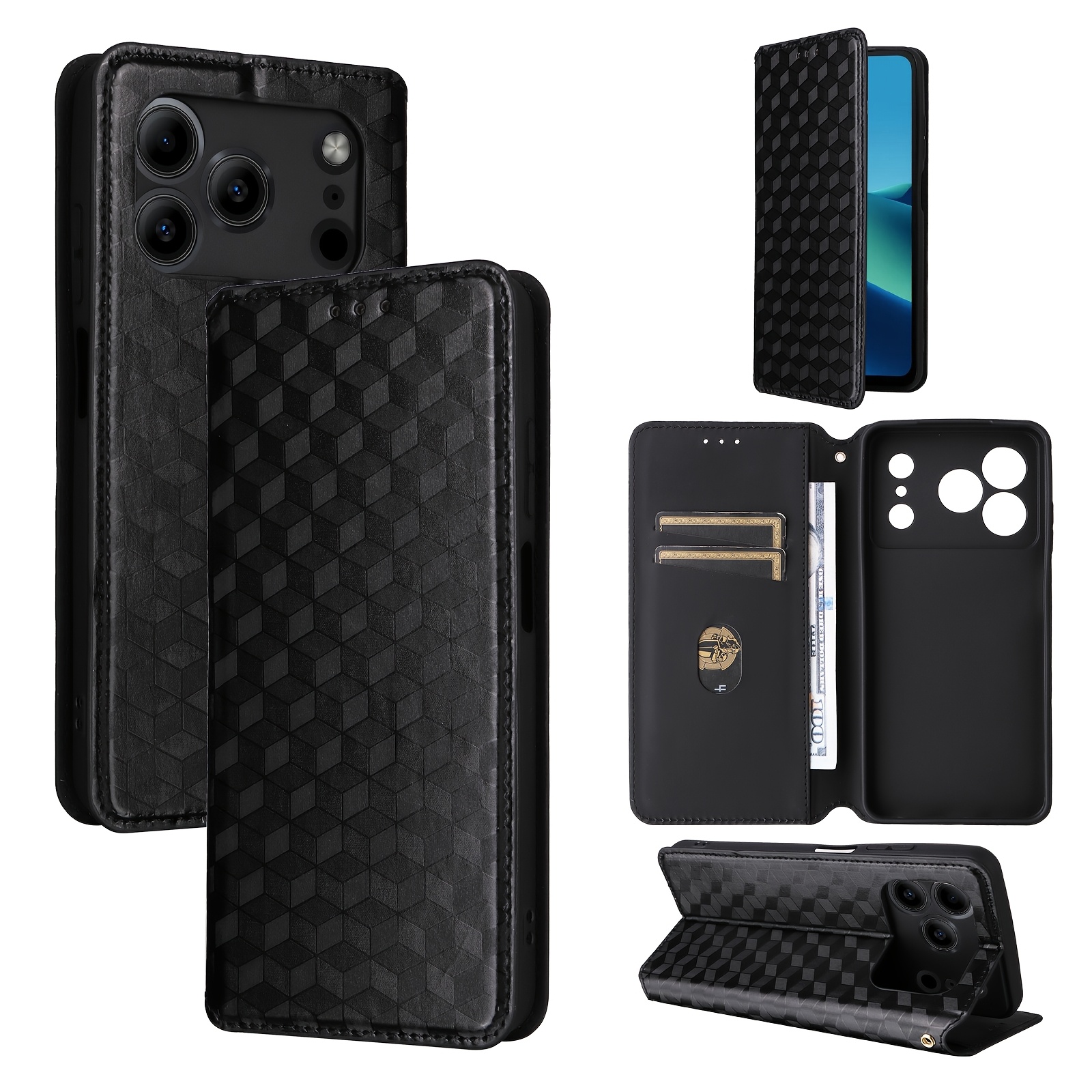 Ovitek za telefon: Primeren za Note 56 Plus/združljiv z Note 56/združljiv z Note 56 Pro, denarni ovitek z režo za kartice, stojalom, magnetno