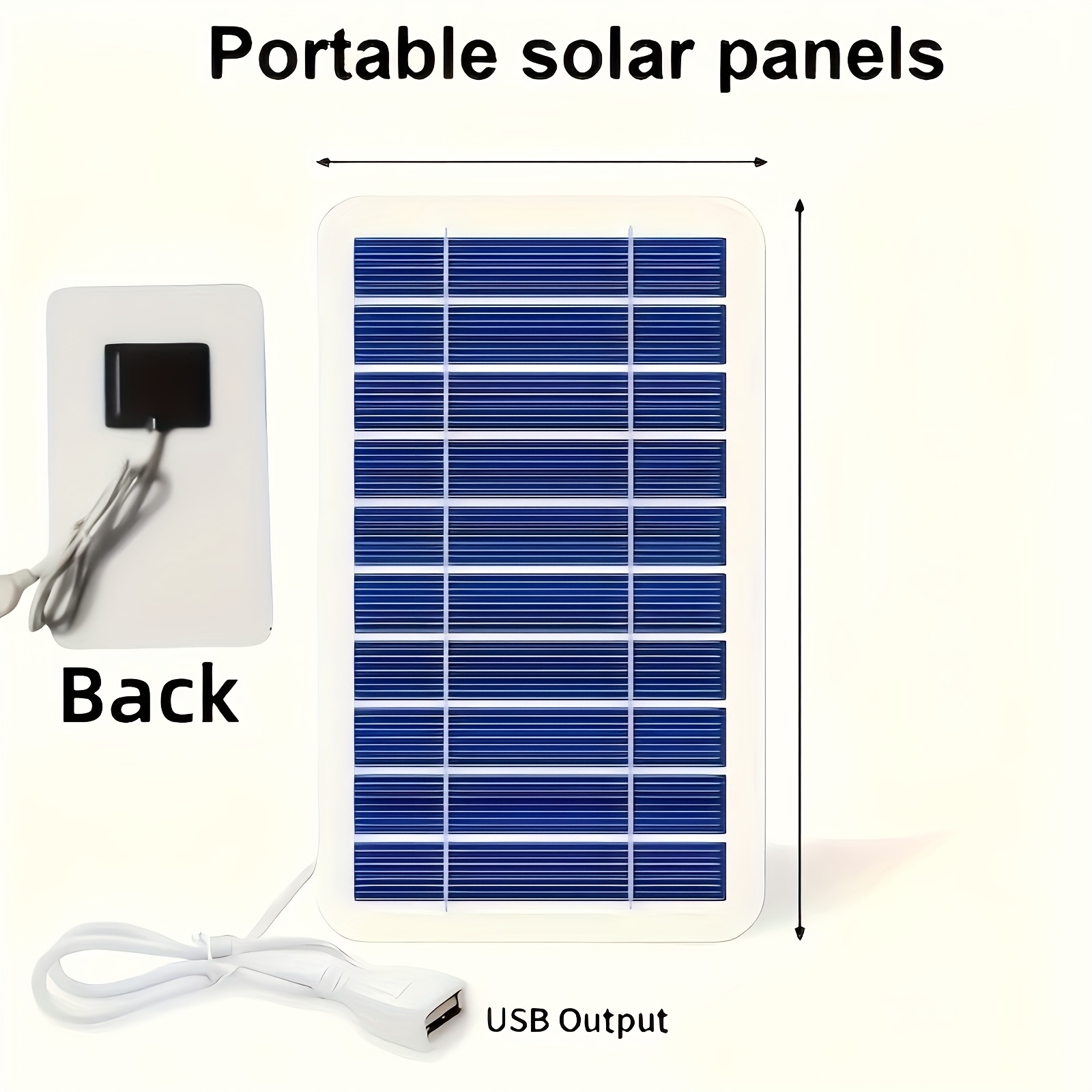 outdoor solar panel charger for mobile phones small fans small electronic devices etc portable for outdoor travel and mountaineering suitable for emergency use when   is no power but   sunlight Product details 7