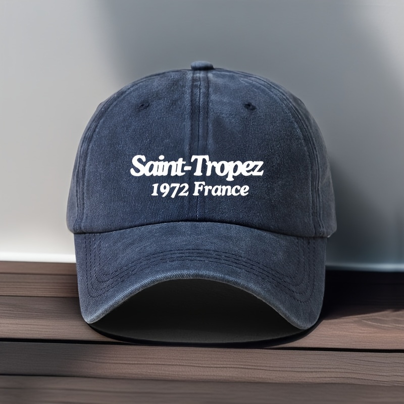 TEMU A Unisex, Adjustable-size Baseball Cap With A Stylish Printed Pattern, Vintage Style, For Outdoor Leisure