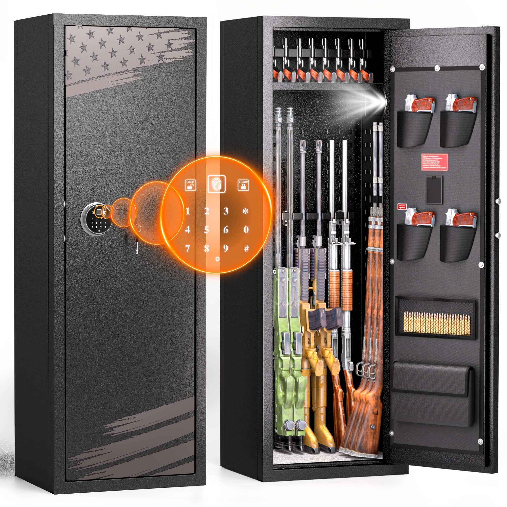 

[2024 -12 Safe For And Pistols, Safes For And Shotguns , Long Multifunction , 3 Shelves, ..