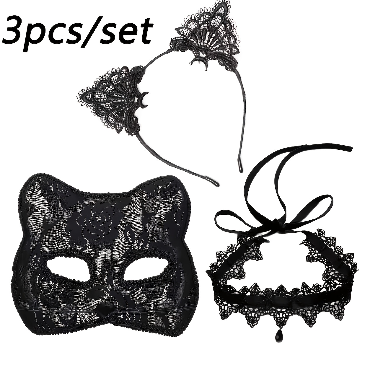 TEMU Ensemble de costume de fête 3 pièces, costume de bal cosplay