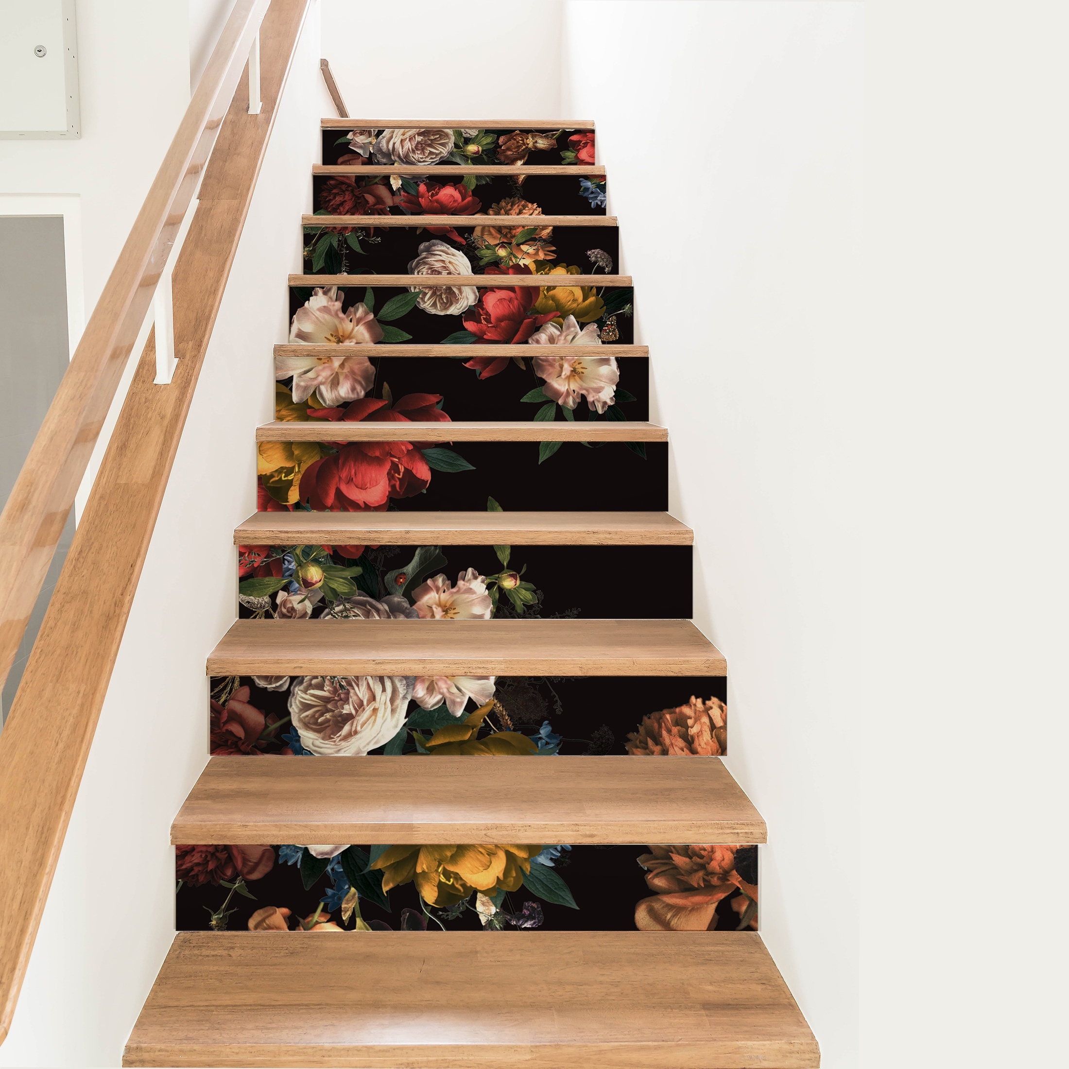 Lot de 13 autocollants pour contremarches d'escalier, en