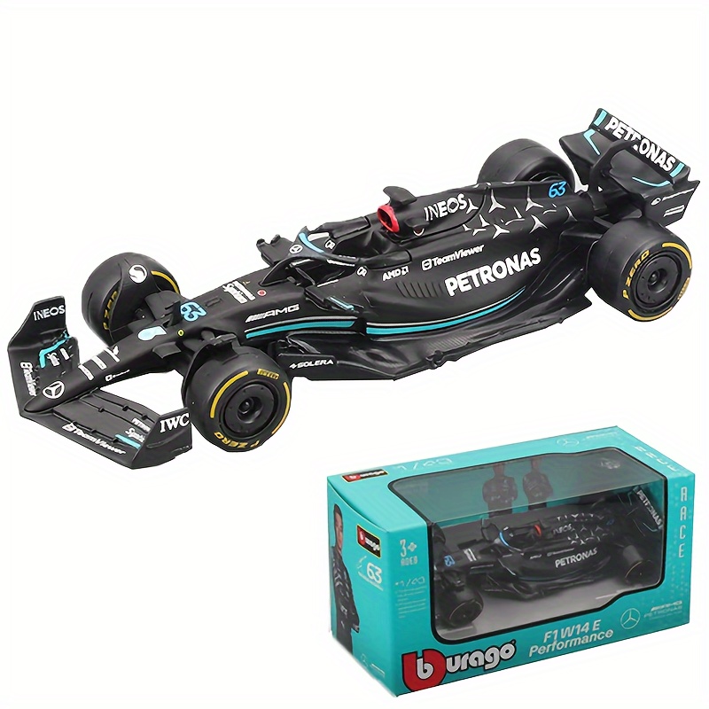 Authorized Burago 2023 1:43 Scale Model of The Mercedes-Amg Performance F1 Team W14 Cars #44 And #63, a Die-Cast Racing Collectible Toy Gift.