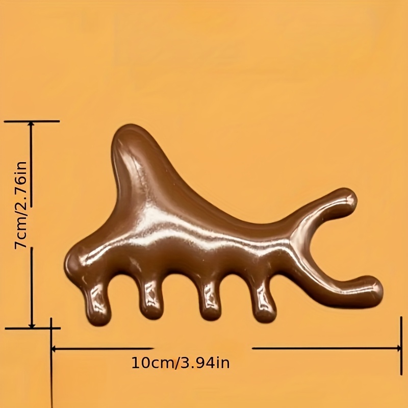 1pc Peine Masajeador Manual 4 en 1 - Masajeador de Cuero Cabelludo sin Batería y Rodillo Facial, Cepillo de Dientes Anchos para el Cuidado de la Caída del Cabello, Levantamiento Facial, Relajación de Cuello y Rostro, Plástico Duradero (No /) - Promueve la Circulación Sanguínea