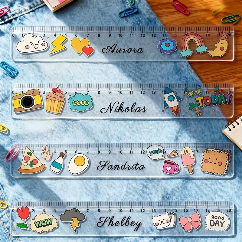 Personalized Custom Name Transparent Ruler