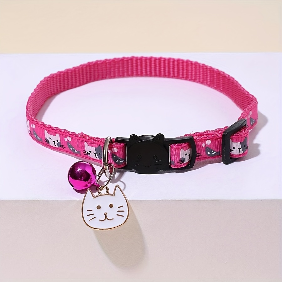 1 adjustable cat face pendant with anti choking safety clasp cat collar Product details 4