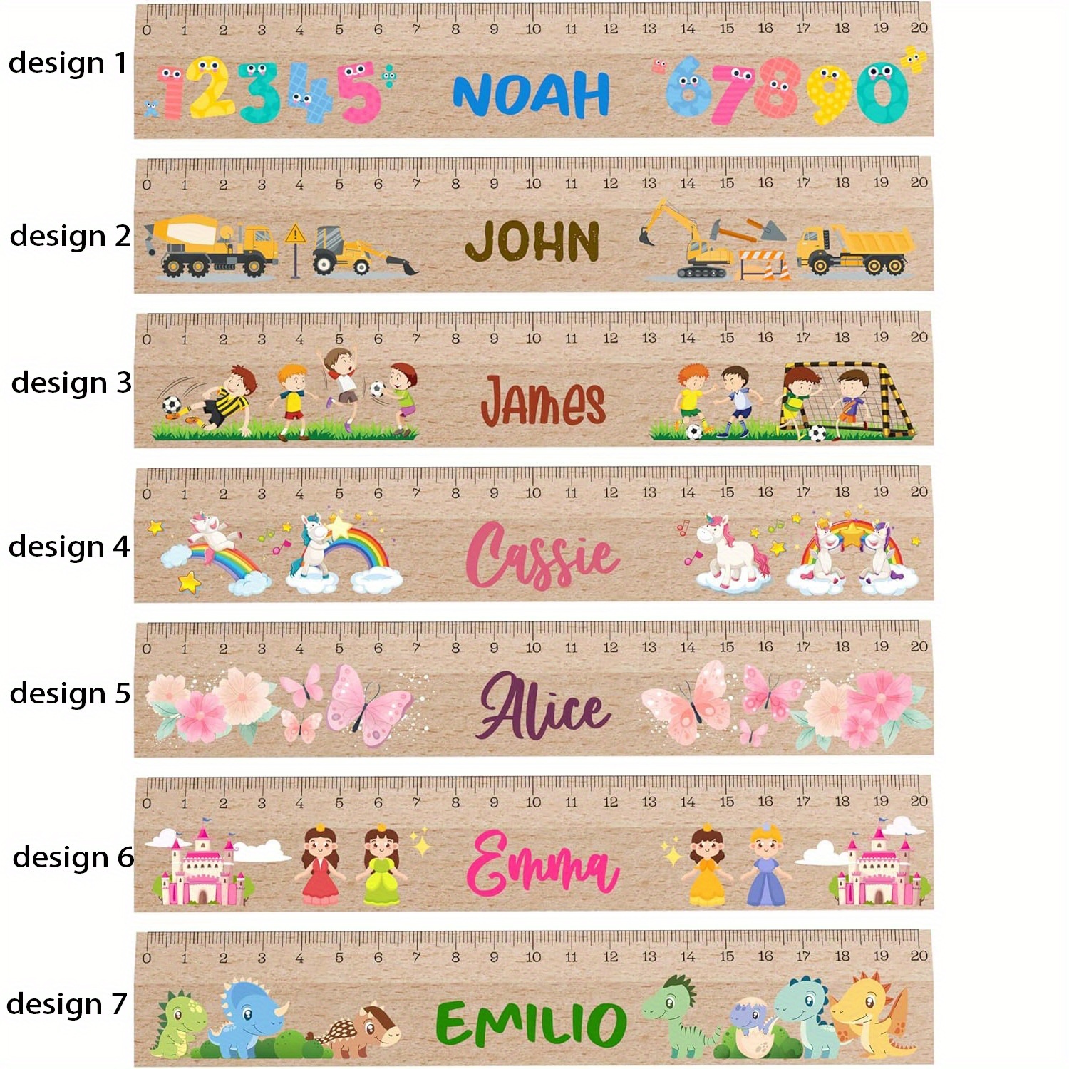 Personalized Wooden Ruler, Essential for Students